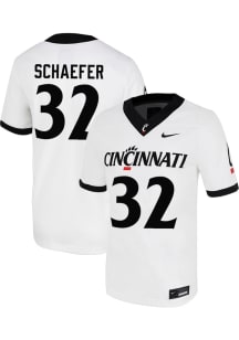 Landen Schaefer Nike Mens White Cincinnati Bearcats NIL Game Football Jersey