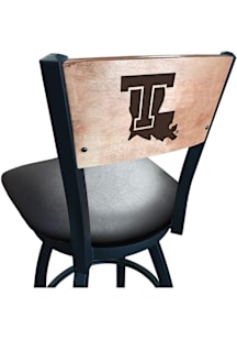 Louisiana Tech Bulldogs Vinyl Seat Maple Back Swivel Pub Stool - Black