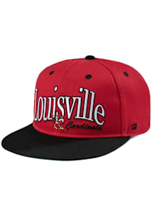 Homefield Louisville Cardinals Red Wordmark Arch Mens Snapback Hat