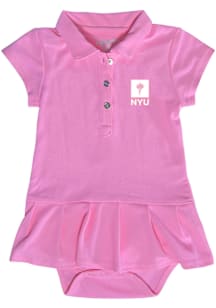 NYU Violets Baby Girls Pink Caroline Short Sleeve Dress
