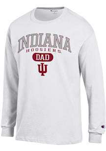 Champion Indiana Hoosiers White Dad Pill Jersey Long Sleeve T Shirt