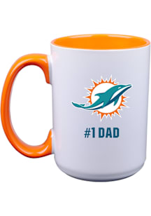 Miami Dolphins Dad 15oz Ceramic Mug - White