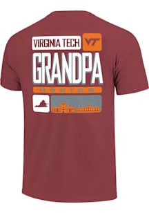 Virginia Tech Hokies Maroon Grandpa Short Sleeve T Shirt