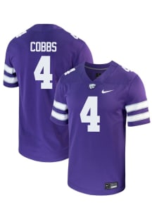 Daniel Cobbs Nike Mens Purple K-State Wildcats NIL Game Football Jersey