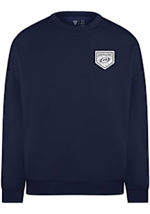 Levelwear Carolina Hurricanes Mens Navy Blue Luxe Signature Crew Paragon Long Sleeve Fashion Sweat..