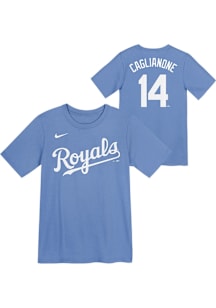 Jac Caglianone  Kansas City Royals Boys Light Blue Home NN Short Sleeve T-Shirt