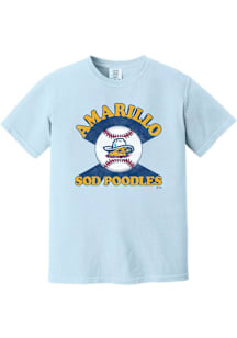 Summit Sportswear Amarillo Sod Poodles Womens Light Blue Soft Arch Short Sleeve T-Shirt
