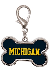 Navy Blue Michigan Wolverines Westminster Dog Bone Pet Charm Pet Accessory