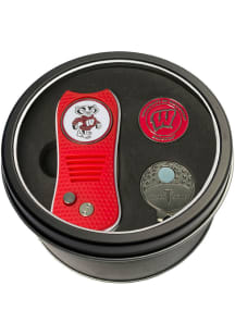 Red Wisconsin Badgers Switchblade Cap Clip Golf Gift Set