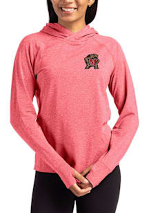 Cutter and Buck Maryland Terrapins Womens Red Adapt Knit Hood Hooded Sweatshirt
