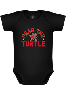 Baby Black Maryland Terrapins Team Chant Fear The Turtle Short Sleeve One Piece