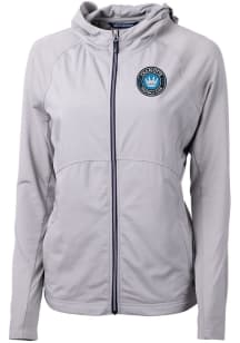 Cutter and Buck Charlotte FC Womens Grey Adapt Eco Light Weight Jacket