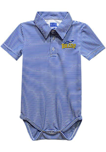 Vive La Fete Toledo Rockets Baby Navy Blue Pencil Stripe Short Sleeve One Piece Polo