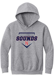 Summit Sportswear Nashville Sounds Youth Grey Homeplate Long Sleeve Hoodie