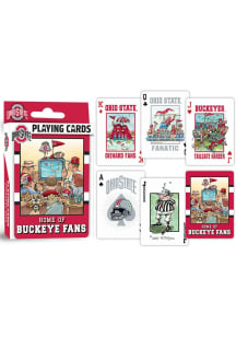 Red Ohio State Buckeyes Fan Deck Playing Cards