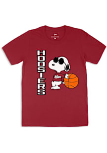 Indiana Hoosiers Crimson Peanuts Joe Cool Basketball Short Sleeve T Shirt