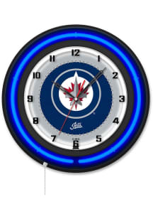 Winnipeg Jets 19in Neon Wall Clock
