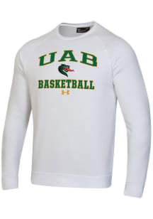 Under Armour UAB Blazers Mens White Basketball Rival Long Sleeve Crew Sweatshirt