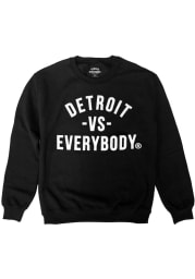 Detroit Vs Everybody Classic Long Sleeve Crewneck Sweatshirt - Black