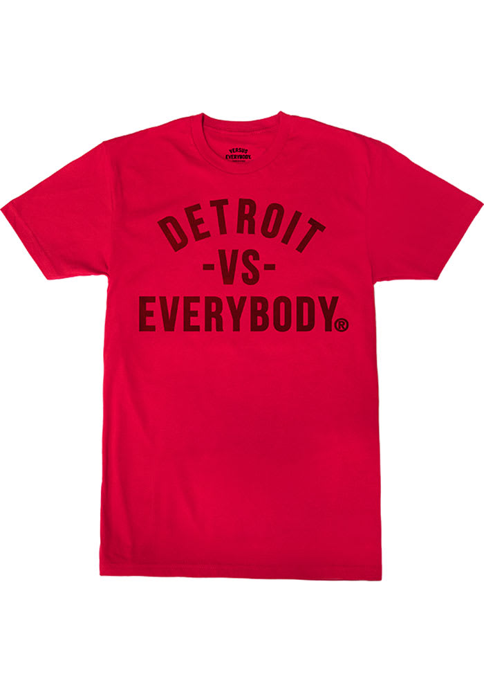 Detroit Red Vs Everybody Short Sleeve Fashion T Shirt