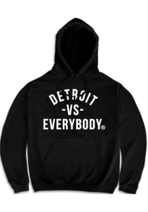 Detroit Mens Black Vs Everybody Long Sleeve Hoodie