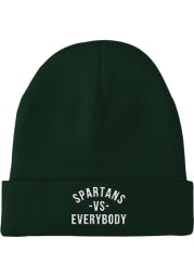 Detroit Vs Everybody Michigan State Spartans Green Spartans vs Everybody Mens Knit Hat