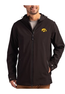 Mens Iowa Hawkeyes Black Cutter and Buck Camano Light Weight Jacket
