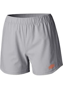 Columbia Oklahoma State Cowboys Womens Grey Heat Seal Tamiami Pull-On Shorts