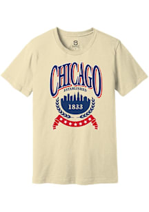 Summit Sportswear Chicago Natural Skyline Crest Short Sleeve Fashion T Shirt