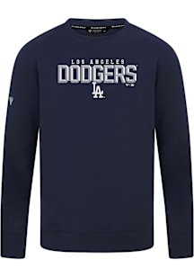 Levelwear Los Angeles Dodgers Navy Blue Mandate Carve Long Sleeve T Shirt