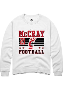 CJ McCray Cincinnati Bearcats Mens White Football NIL Striped Player Crew