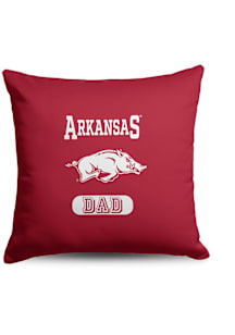 Arkansas Razorbacks Dad 18x18 Throw Pillow - Cardinal