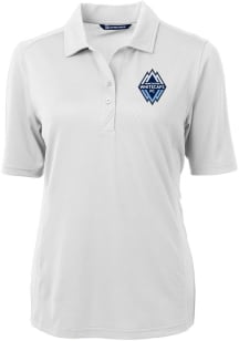 Cutter and Buck Vancouver Whitecaps FC Womens White Virtue Eco Pique Short Sleeve Polo Shirt