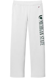 Michigan State Spartans Womens Reverse Fleece White Sweatpants