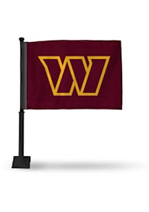 Washington Commanders Black Pole Car Flag - Burgundy
