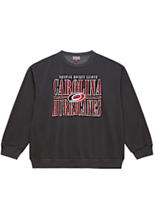 Mitchell and Ness Carolina Hurricanes Mens Charcoal Downtown Long Sleeve Crew Sweatshirt