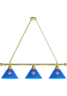 Chicago Cubs 3 Shade Gold Billiard Lamp