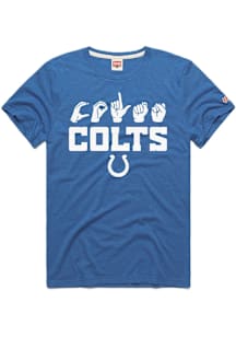 Homage Indianapolis Colts Blue Love Sign Short Sleeve Fashion T Shirt