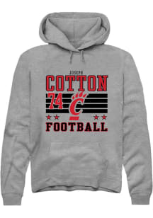 Joseph Cotton Rally Mens Grey Cincinnati Bearcats NIL Striped Player Hood