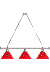 St Louis Cardinals 3 Shade Silver Billiard Lamp