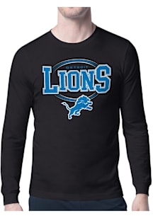 Starter Detroit Lions Black Team Track Long Sleeve T Shirt