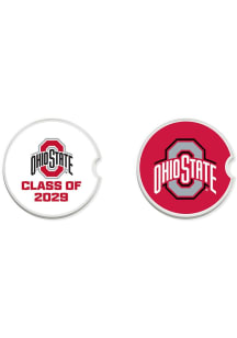 White Ohio State Buckeyes Class of 2029 Set of 2 Car Coaster