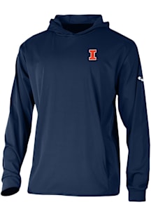 Columbia Illinois Fighting Illini Mens Navy Blue Heat Seal Long Drive Long Sleeve Hoodie