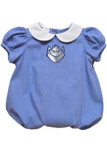 Vive La Fete Saint Louis Billikens Baby Blue Gingham Collar Short Sleeve One Piece