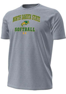 Under Armour North Dakota State Bison Grey Softball Performance Short Sleeve T Shirt