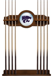 Brown K-State Wildcats Solid Wood Cue Rack Pool Table
