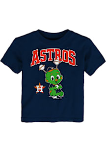 Orbit  Outer Stuff Houston Astros Toddler Navy Blue Mascot 3.0 Short Sleeve T-Shirt