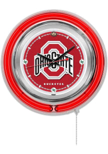 Ohio State Buckeyes Double Neon Wall Clock