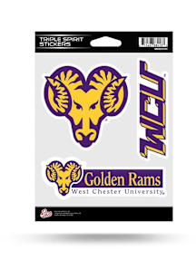 West Chester Golden Rams Triple Spirit Auto Decal - Gold