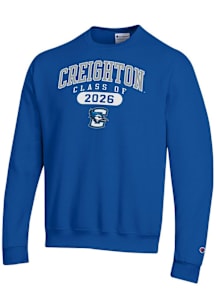 Champion Creighton Bluejays Mens Blue Class of 2026 Powerblend Long Sleeve Crew Sweatshirt